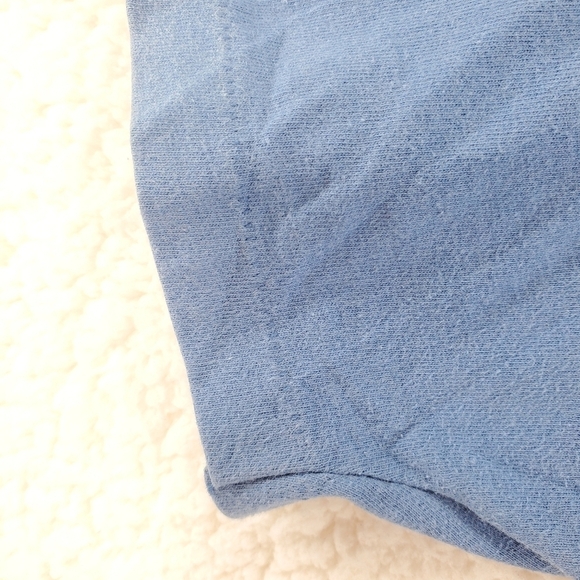 Vtg Harley Davidson Blue T-Shirt Single Stitch Men XL USA Flag Burt’s Cycle Cntr - Picture 9 of 16